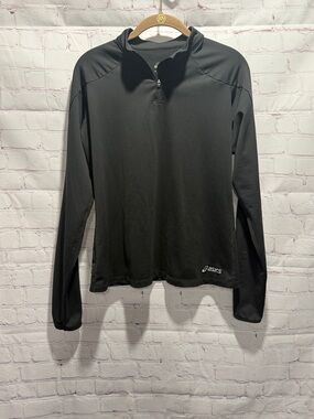 ASICS Woman’s Black Quarter-Zip Performance Athletic Top Woman’s Size‎ Medium